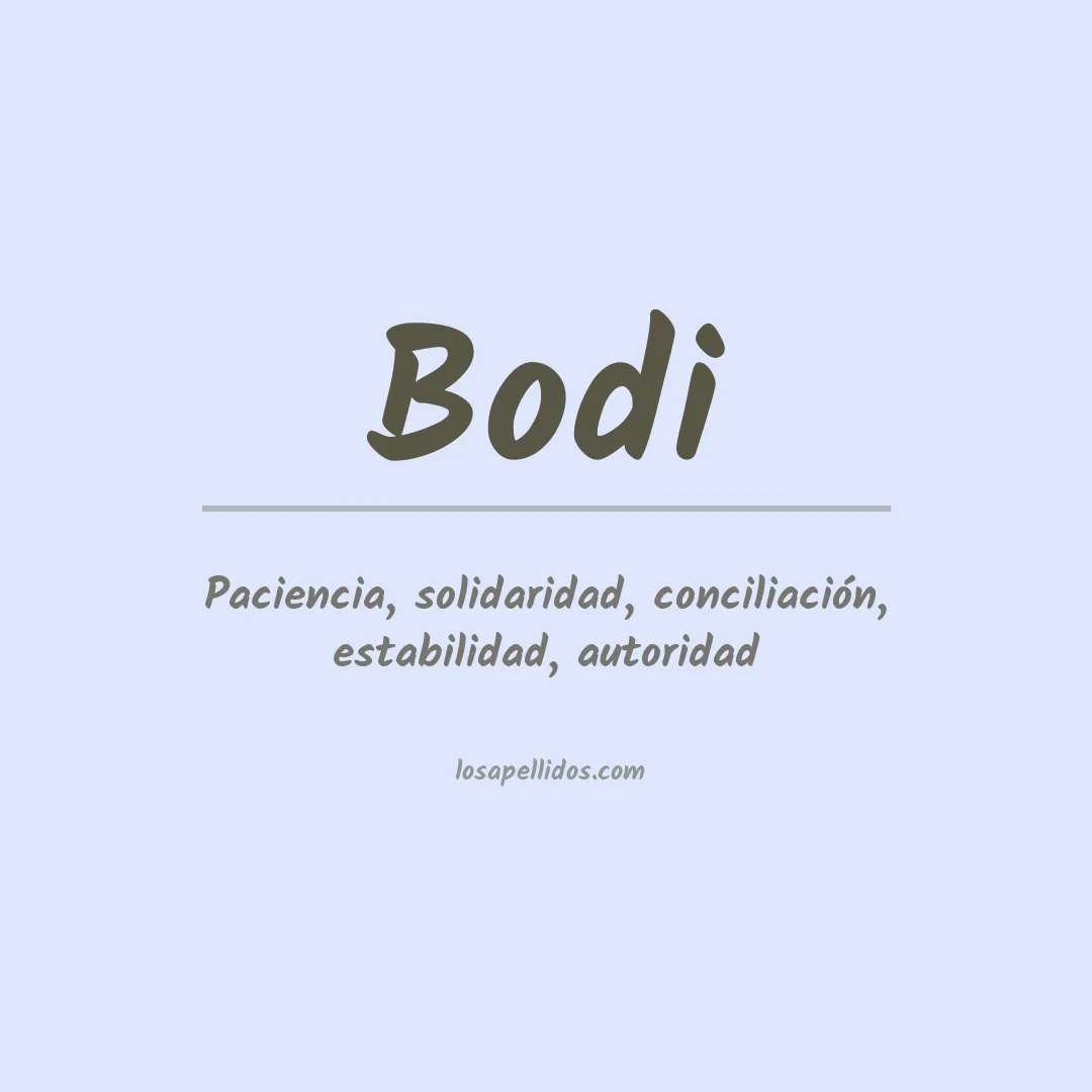 Apellido Bodi