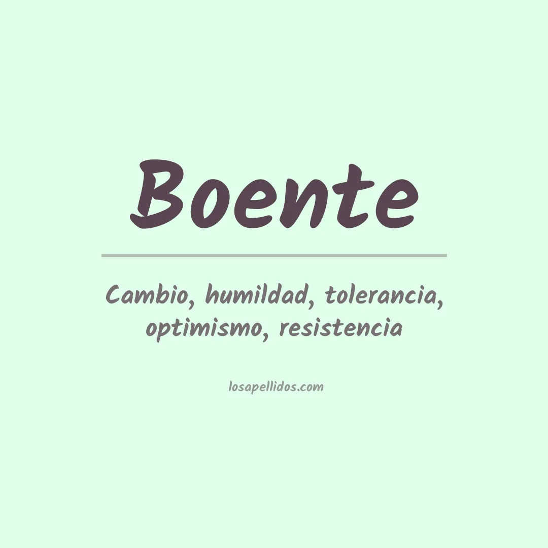 Apellido Boente