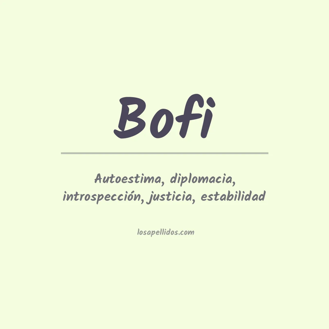 Apellido Bofi