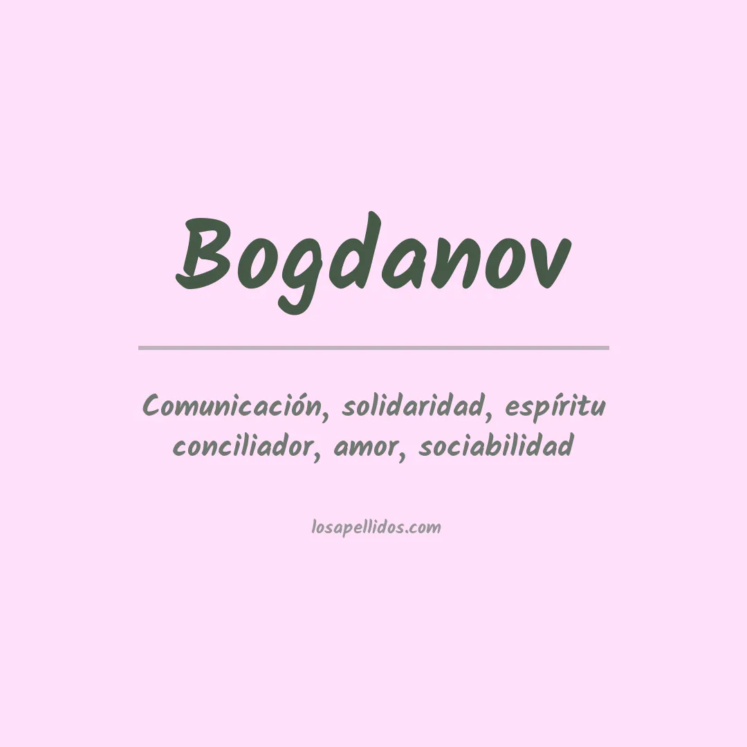 Apellido Bogdanov