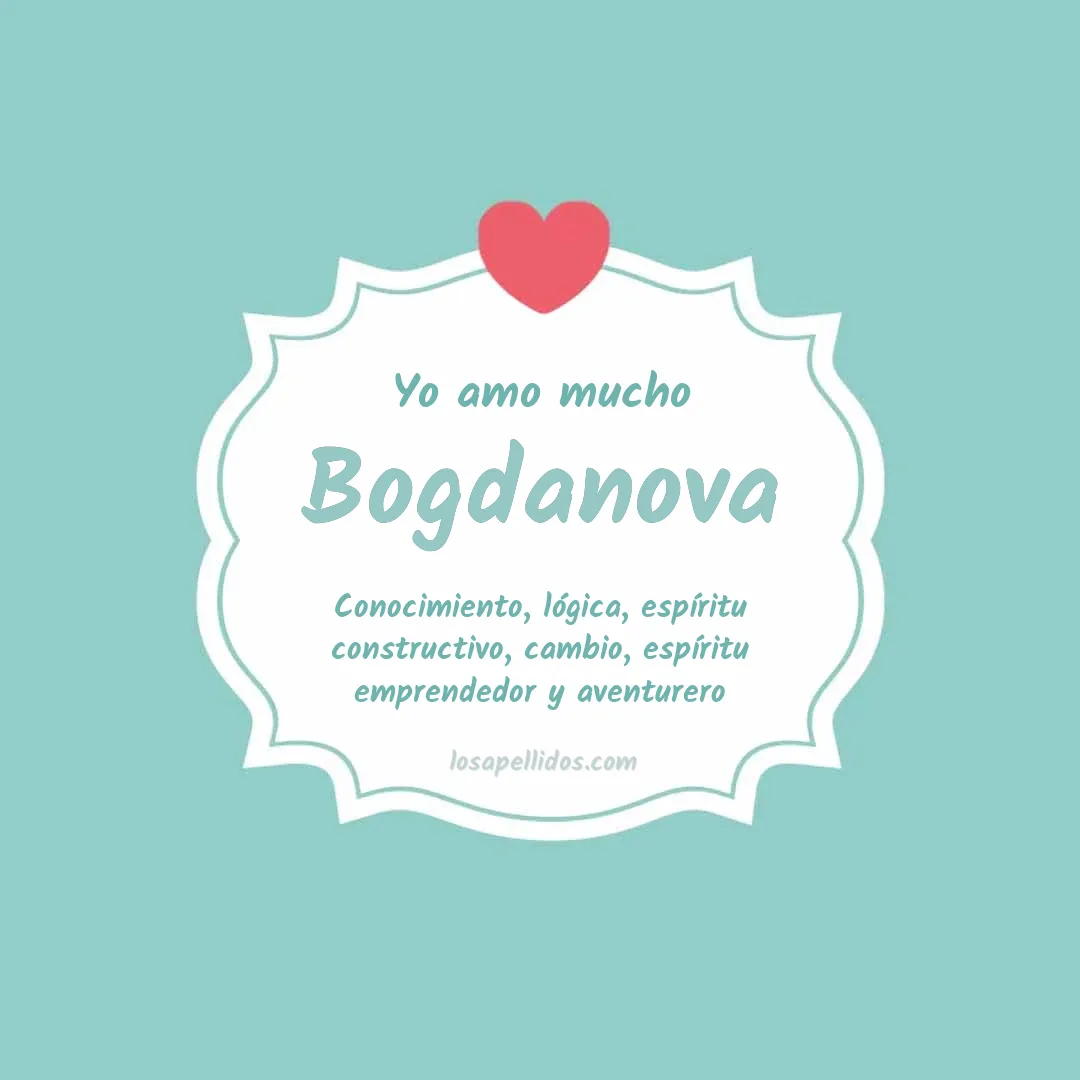 Yo amo mucho Bogdanova