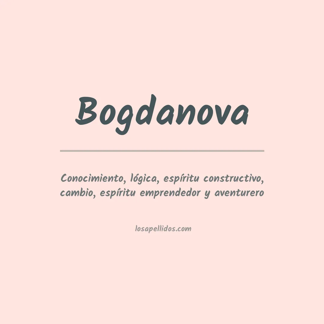 Apellido Bogdanova