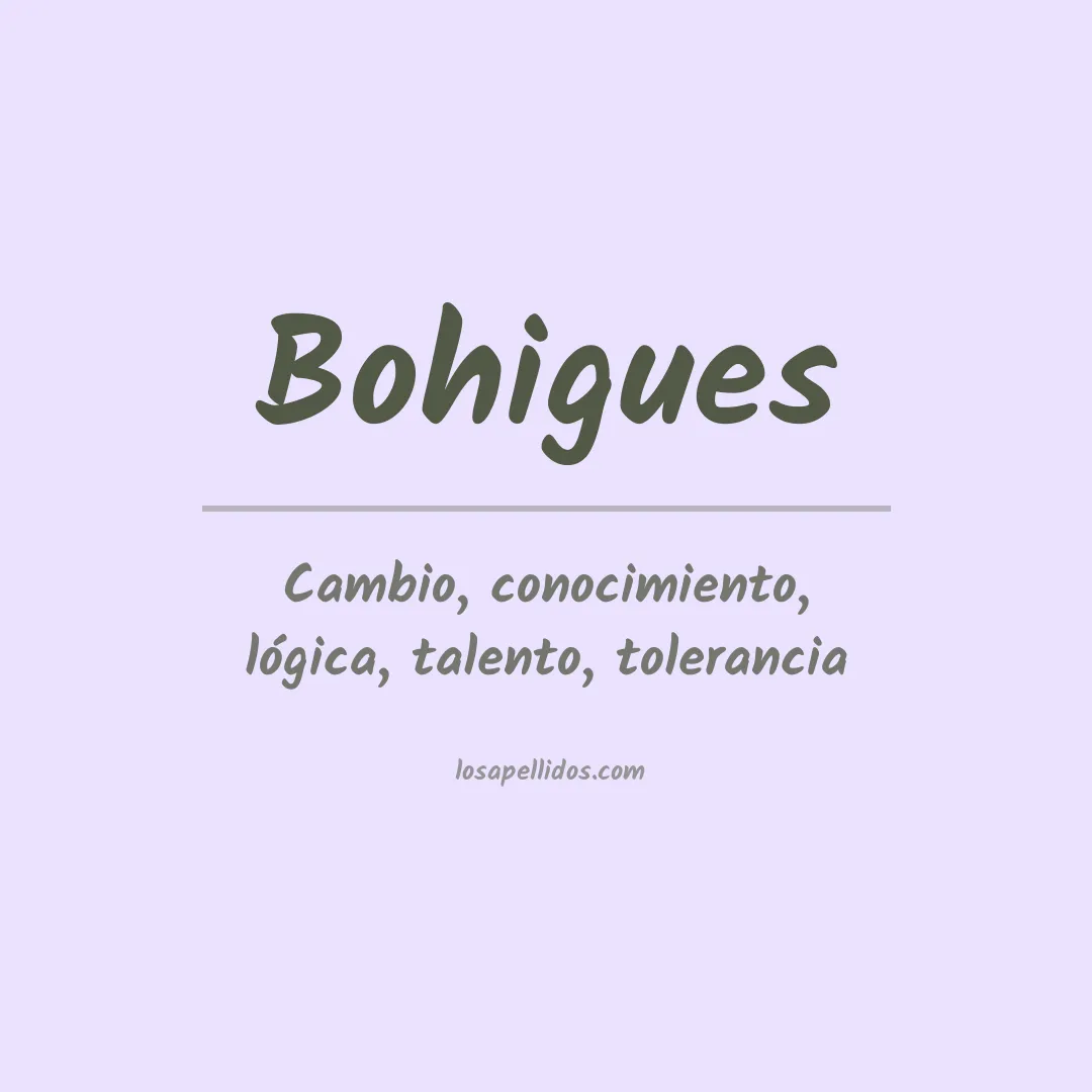 Apellido Bohigues