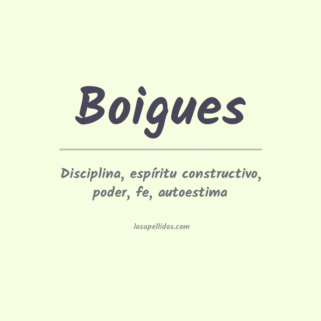 Apellido Boigues
