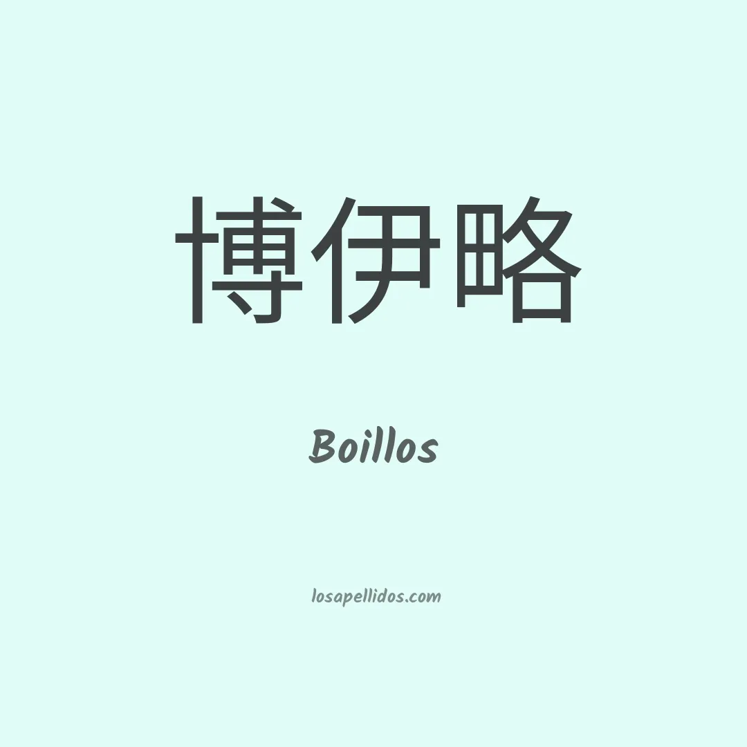 Boillos en chino