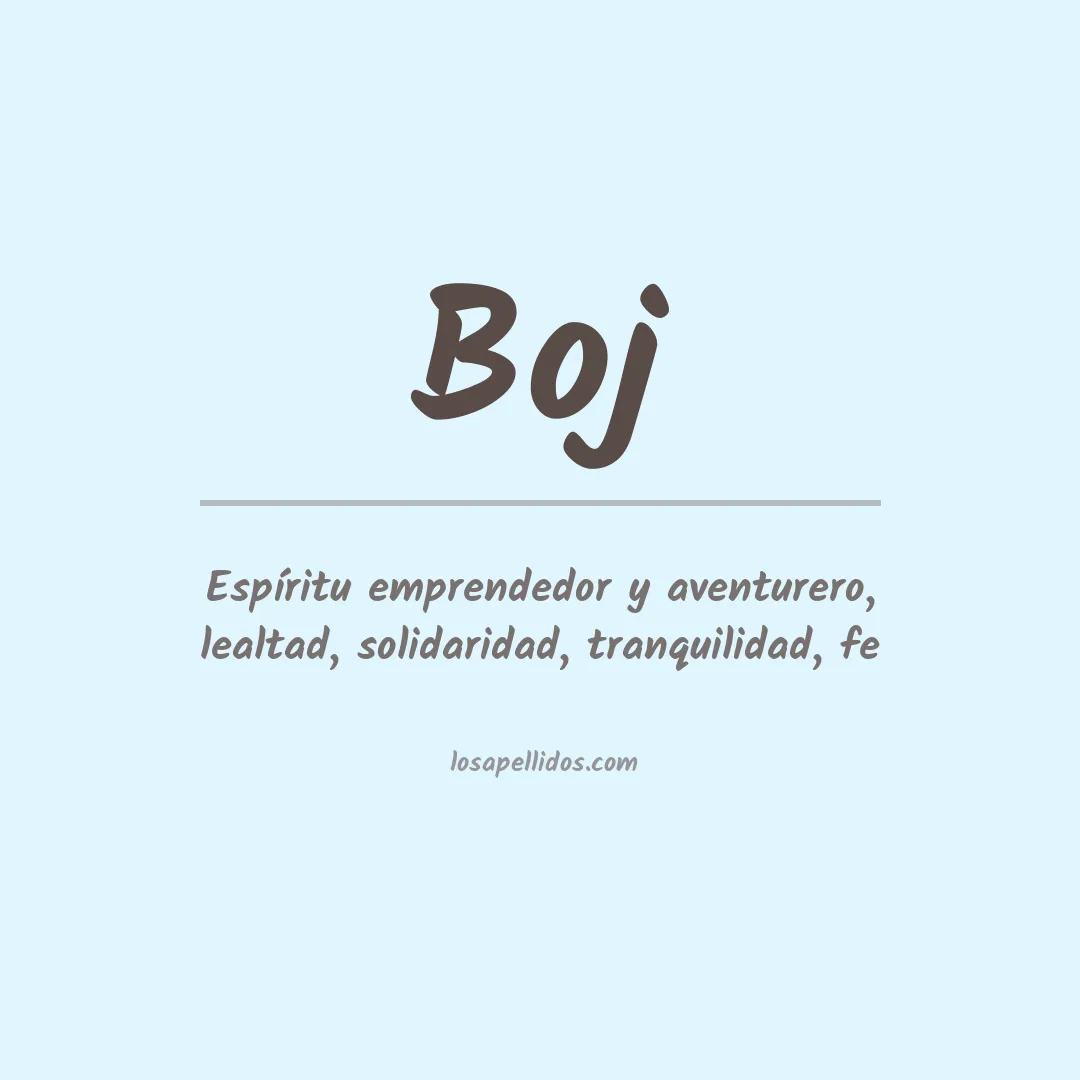 Apellido Boj