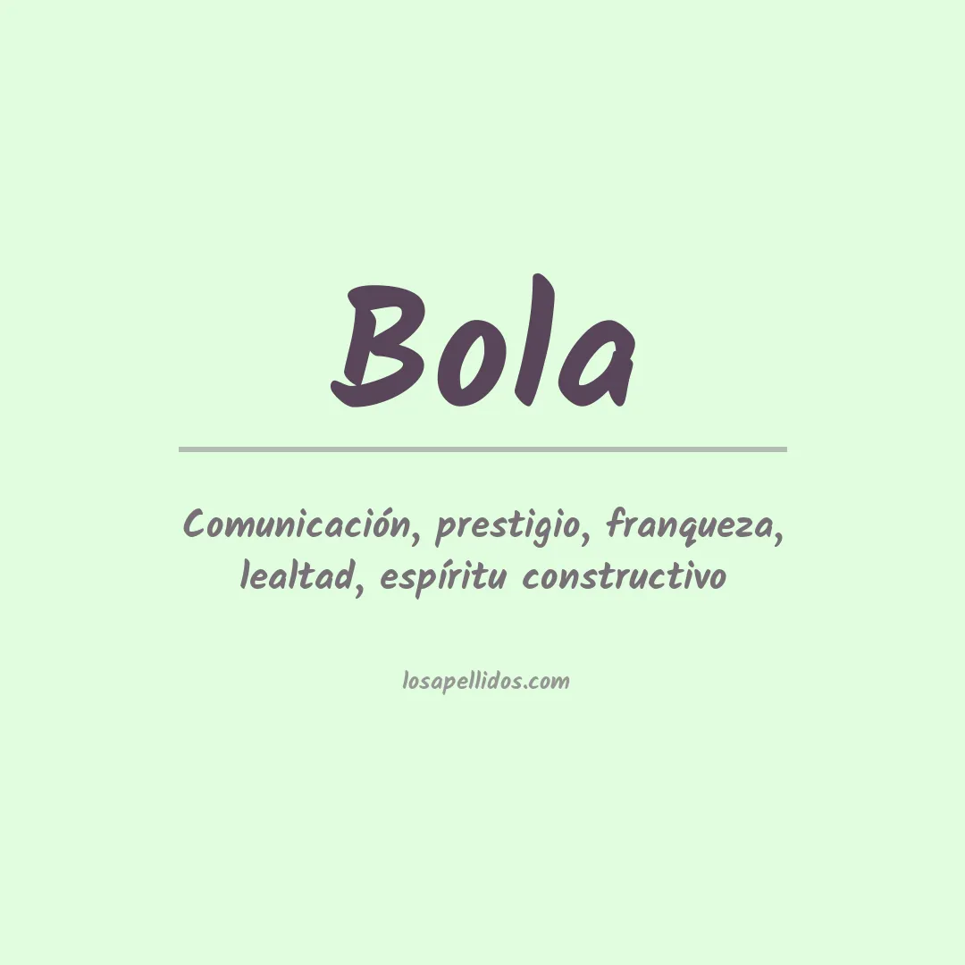 Apellido Bola