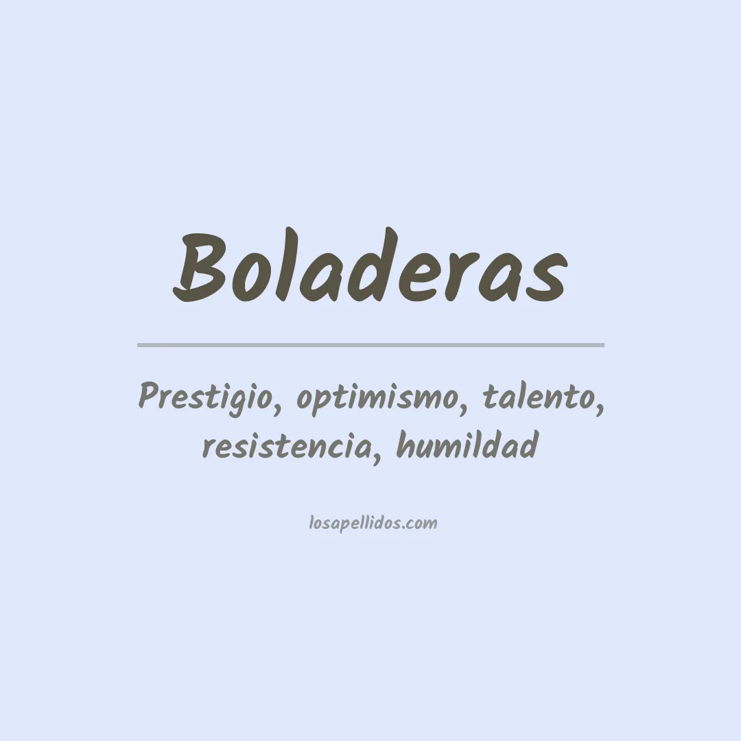 Apellido Boladeras