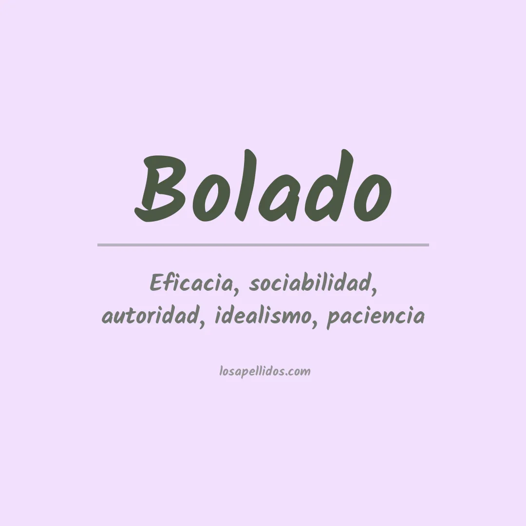 Apellido Bolado