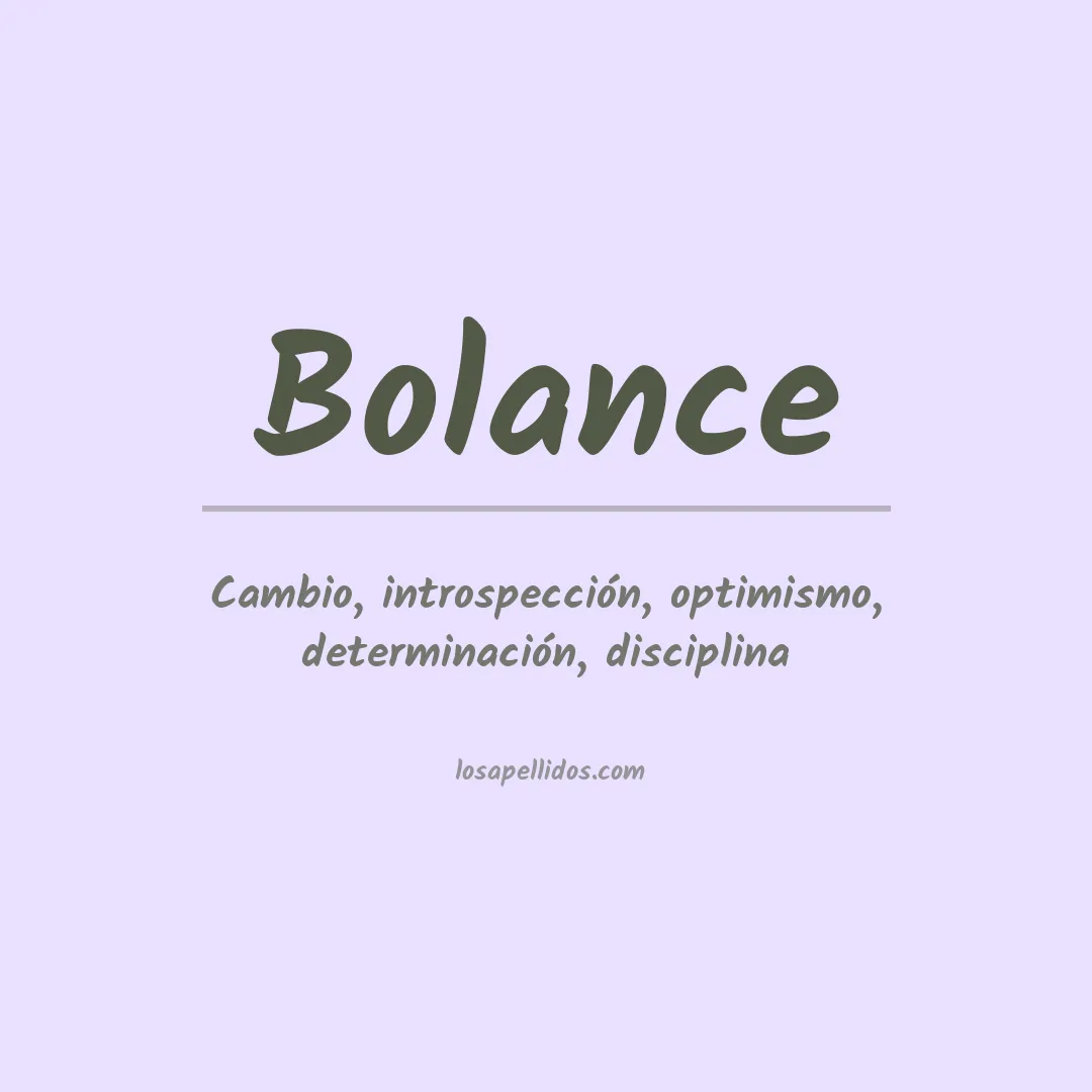 Significado del Apellido Bolance
