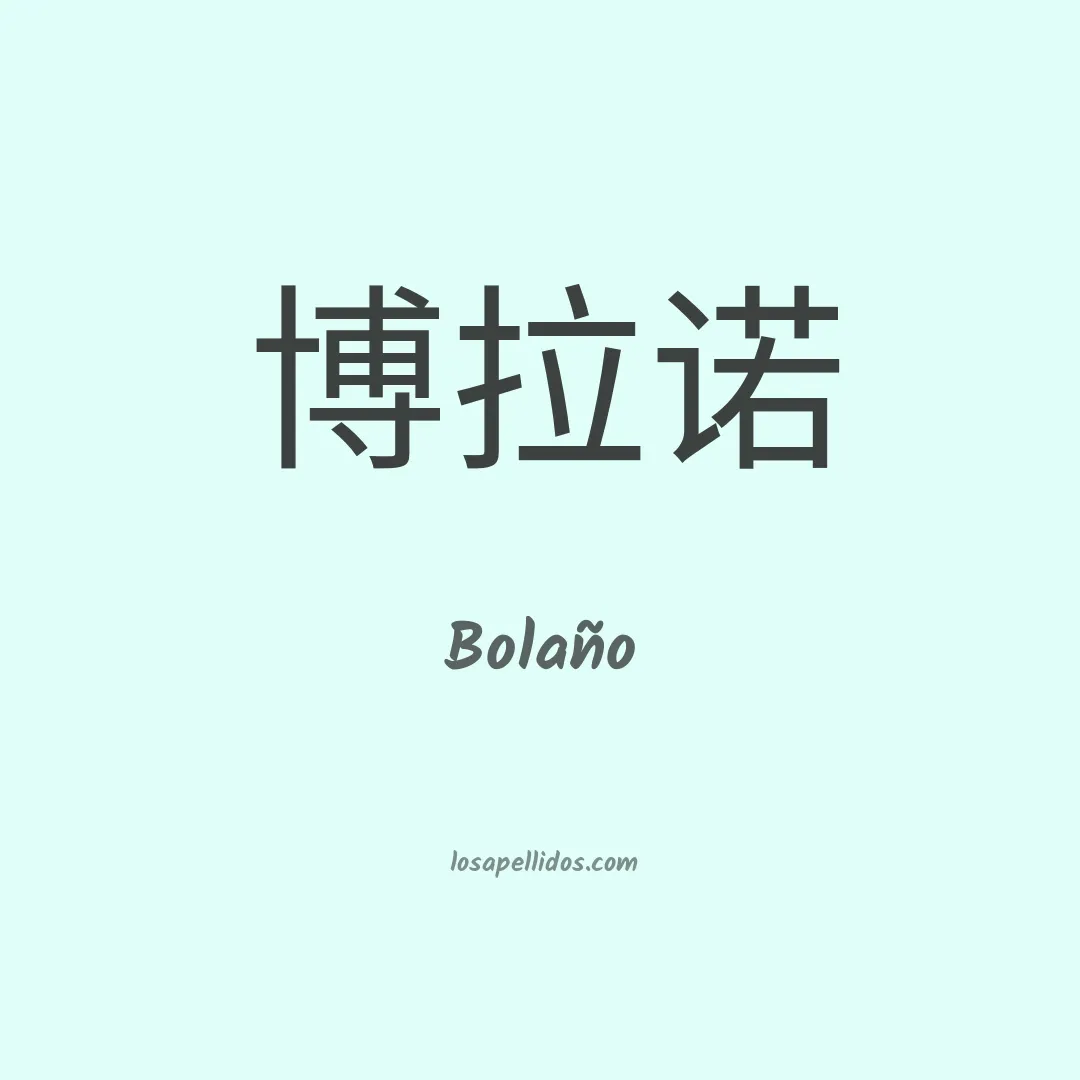 Bolaño en chino