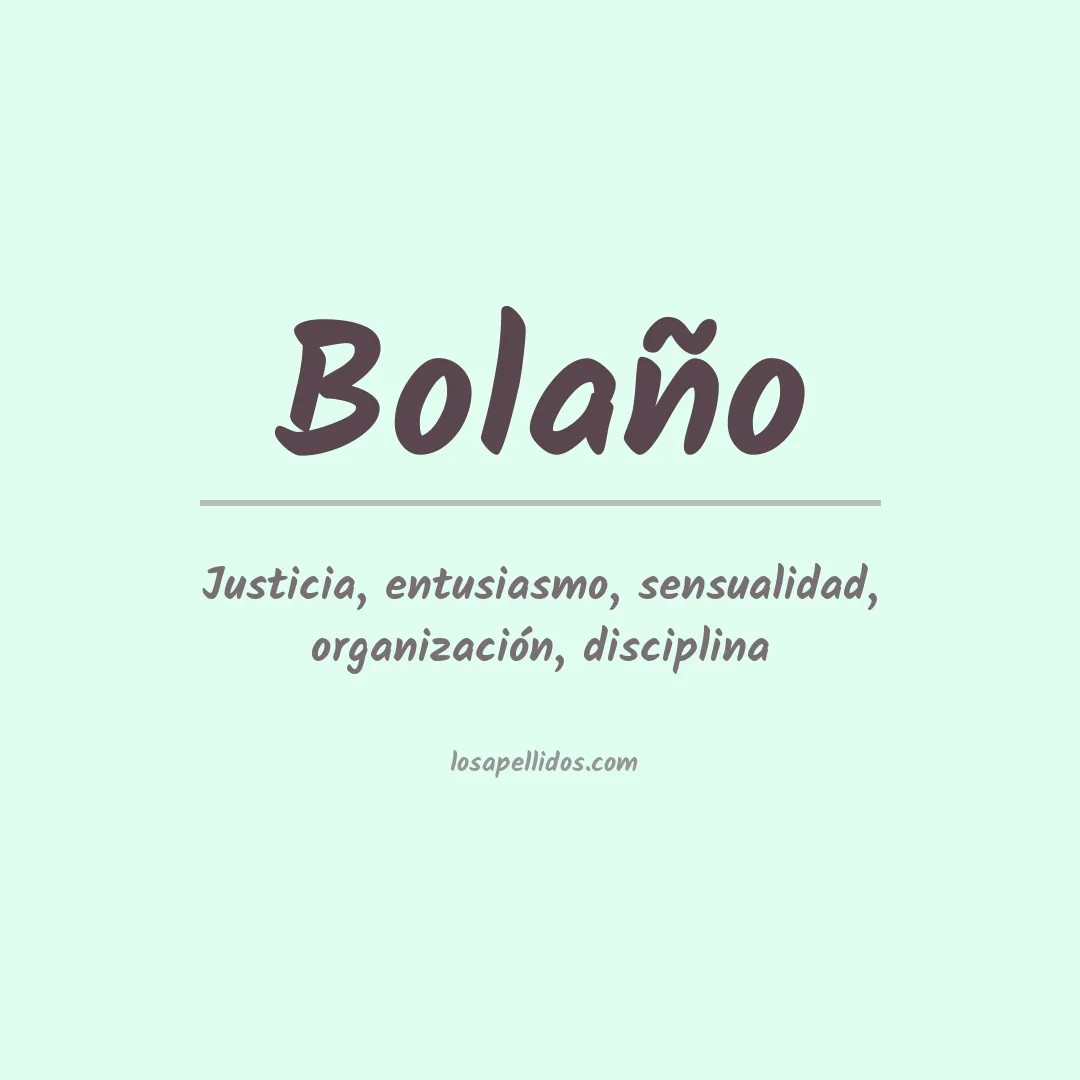 Apellido Bolaño