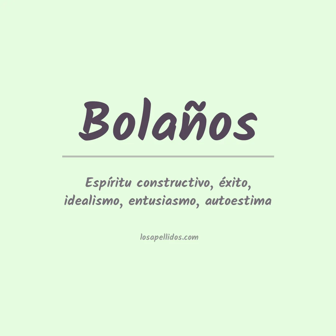 Apellido Bolaños