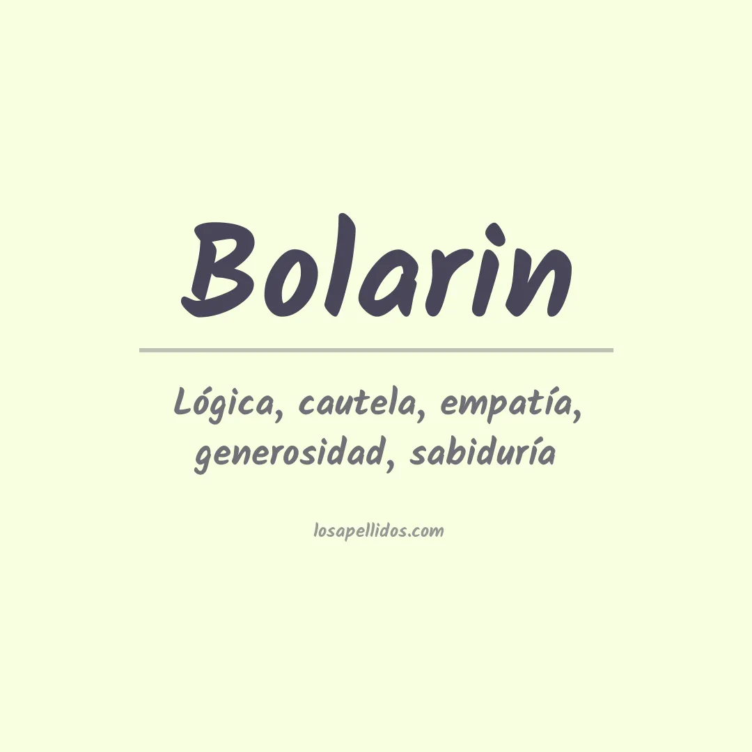 Apellido Bolarin