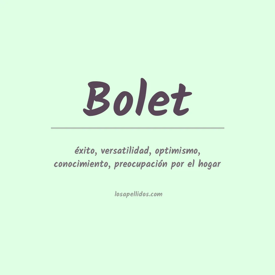 Apellido Bolet