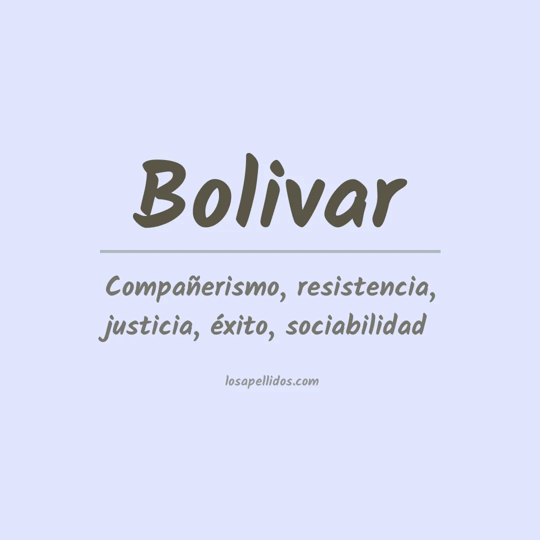 Apellido Bolívar