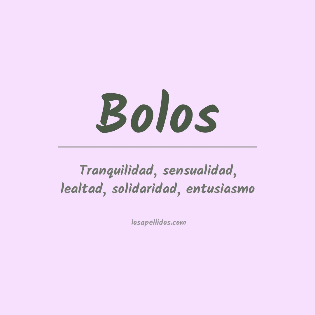 Apellido Bolos