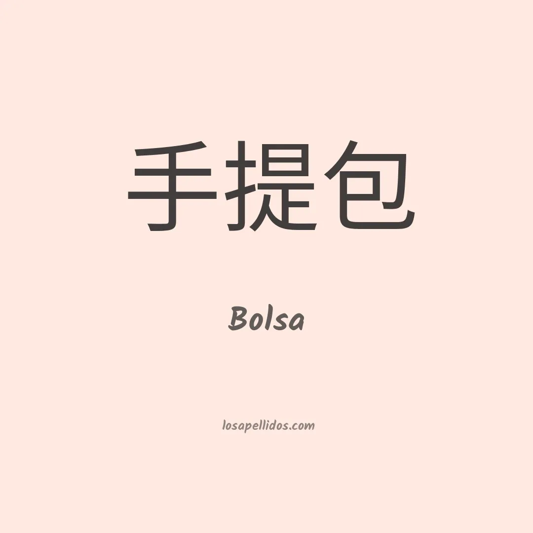 Bolsa en chino