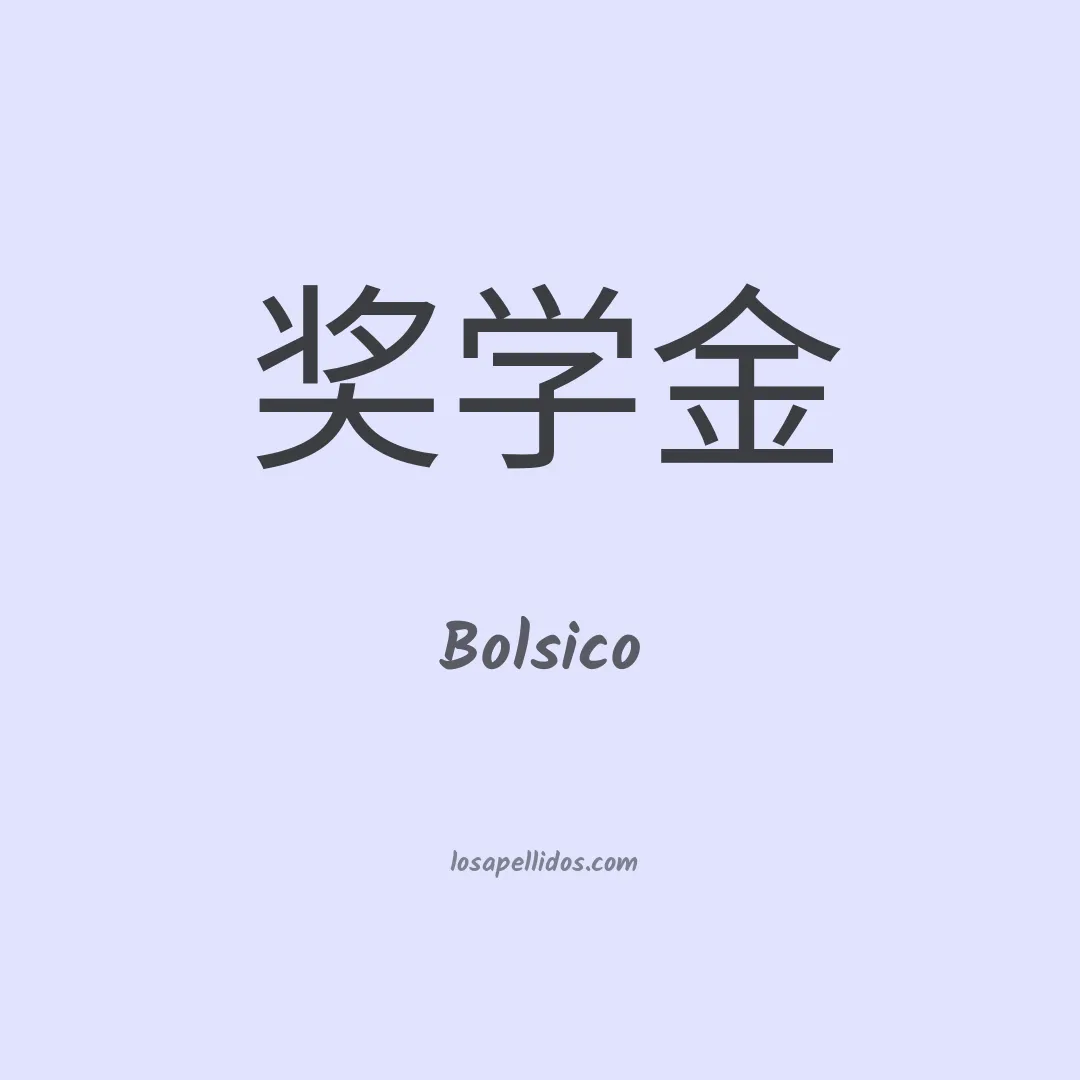 Bolsico en chino