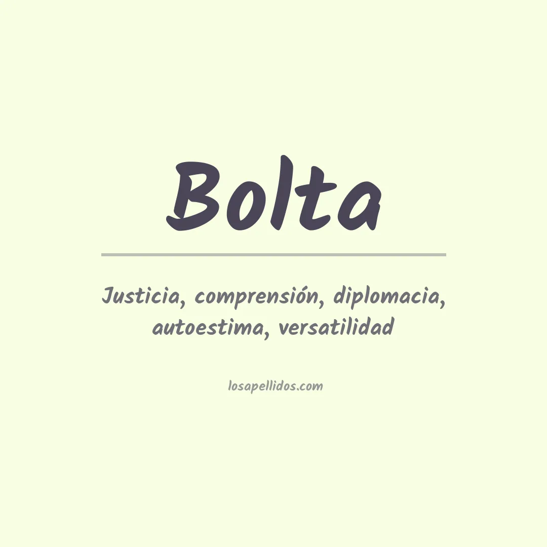 Apellido Bolta