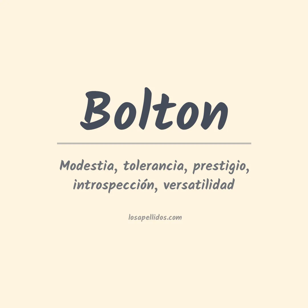 Apellido Bolton