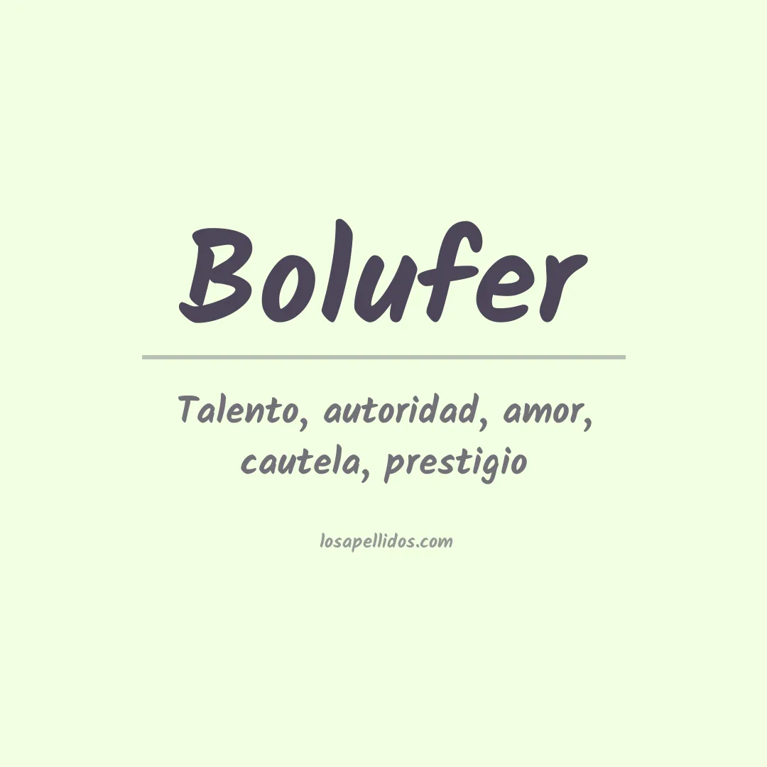 Apellido Bolufer