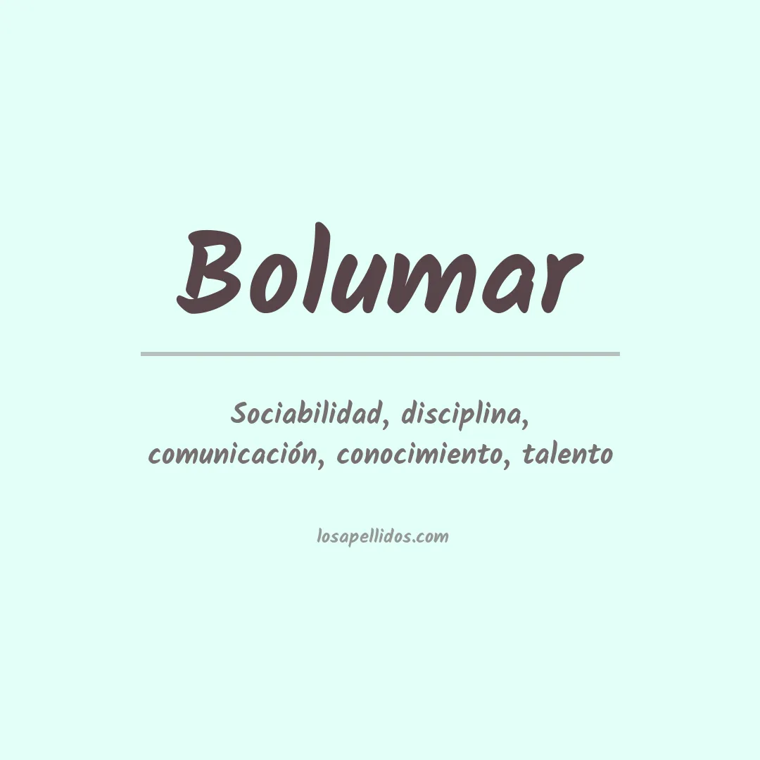 Apellido Bolumar