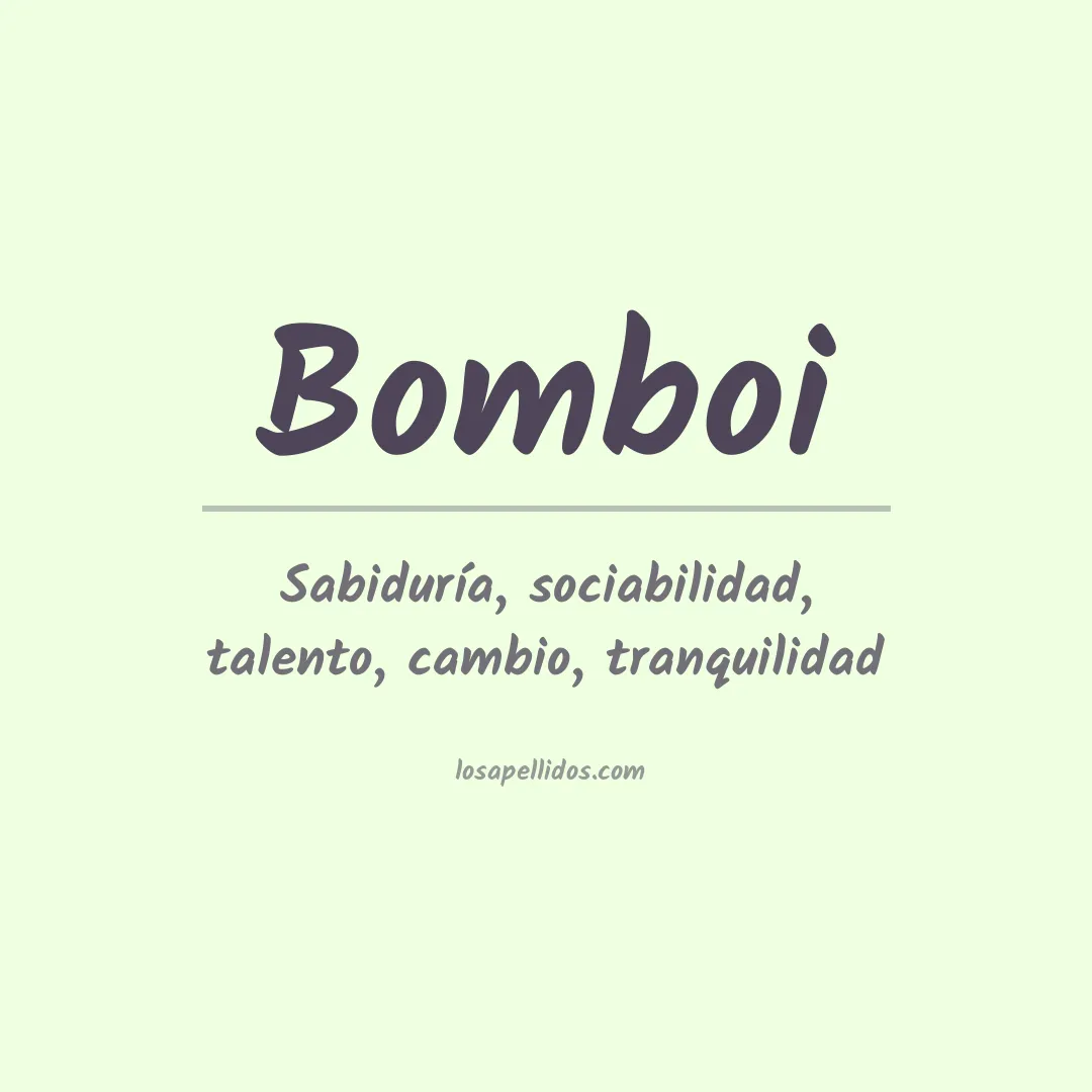 Apellido Bomboi