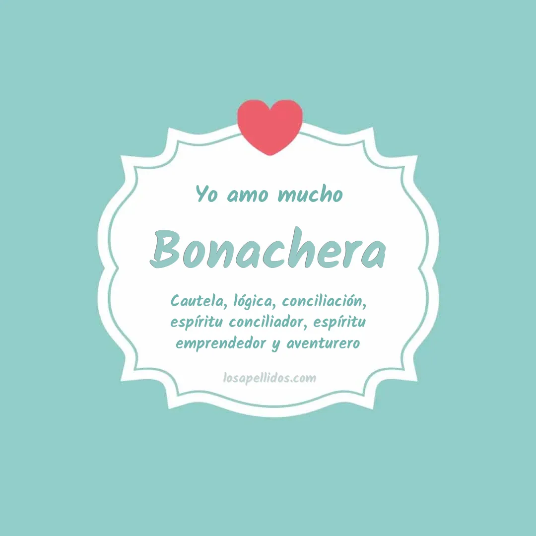 Yo amo mucho Bonachera