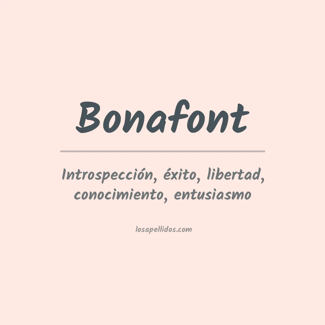 Apellido Bonafont