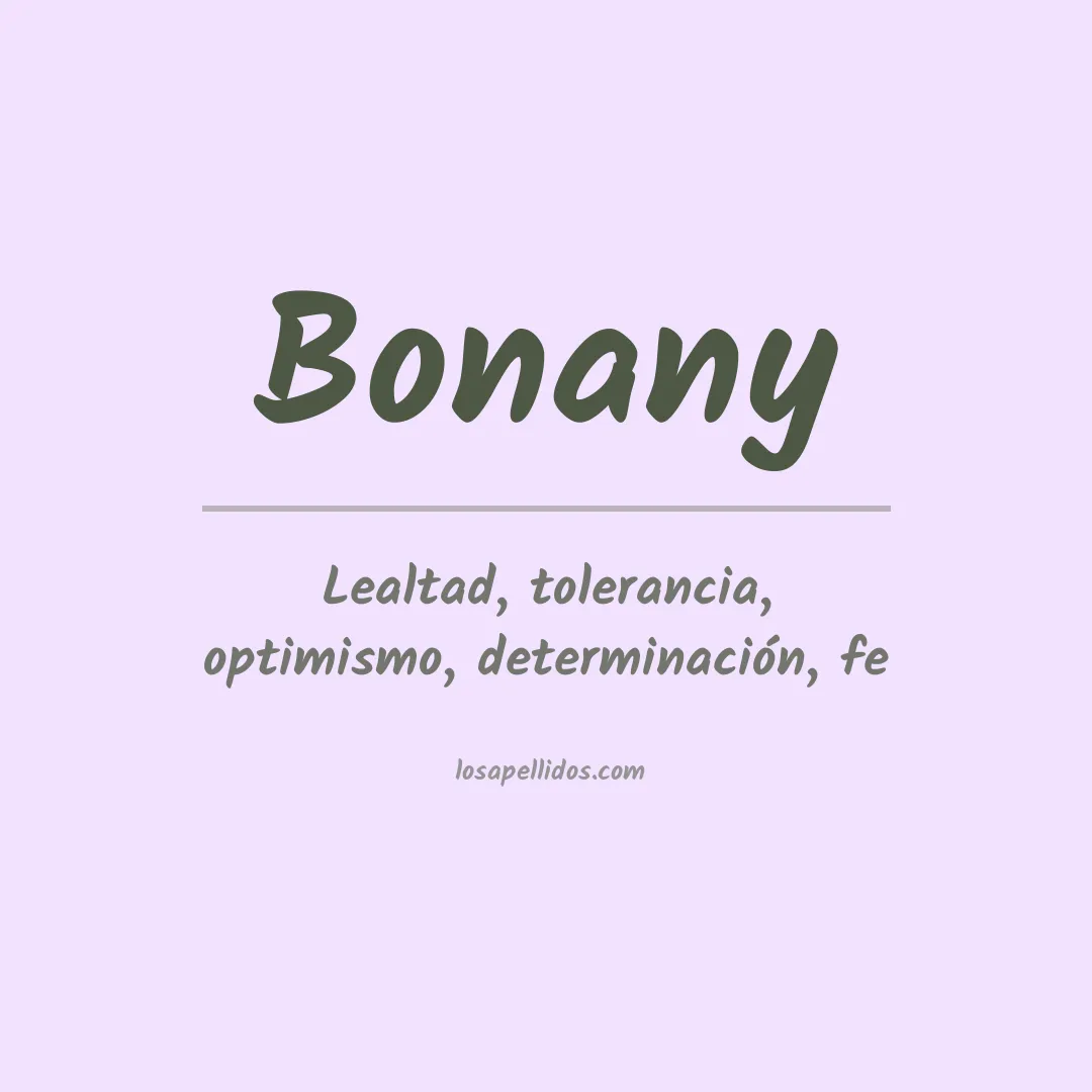 Apellido Bonany