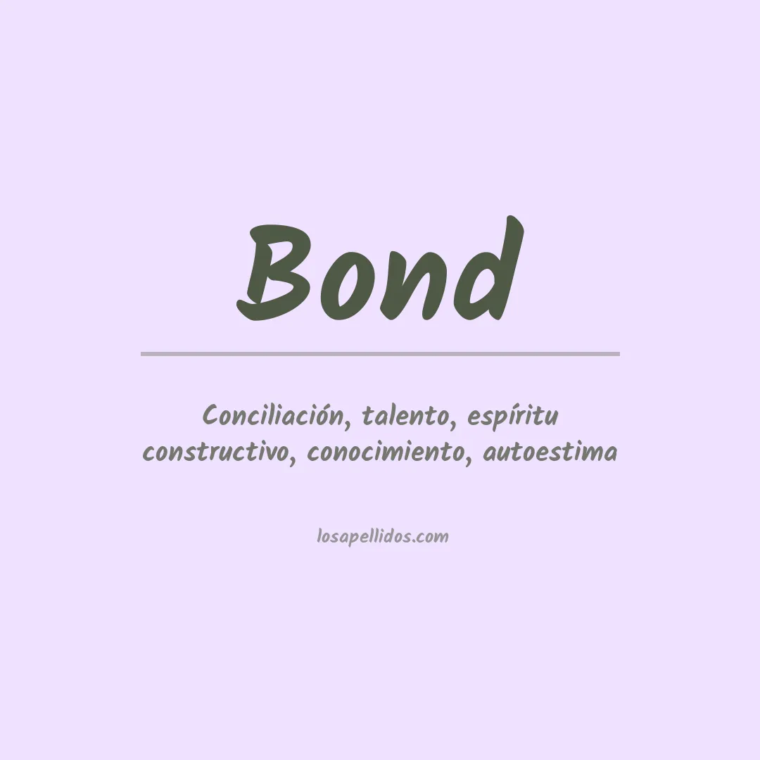 Apellido Bond