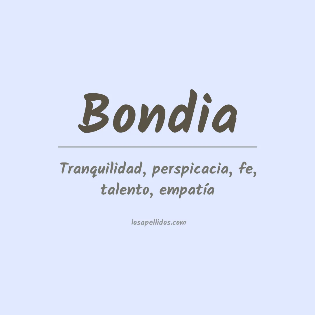 Apellido Bondia
