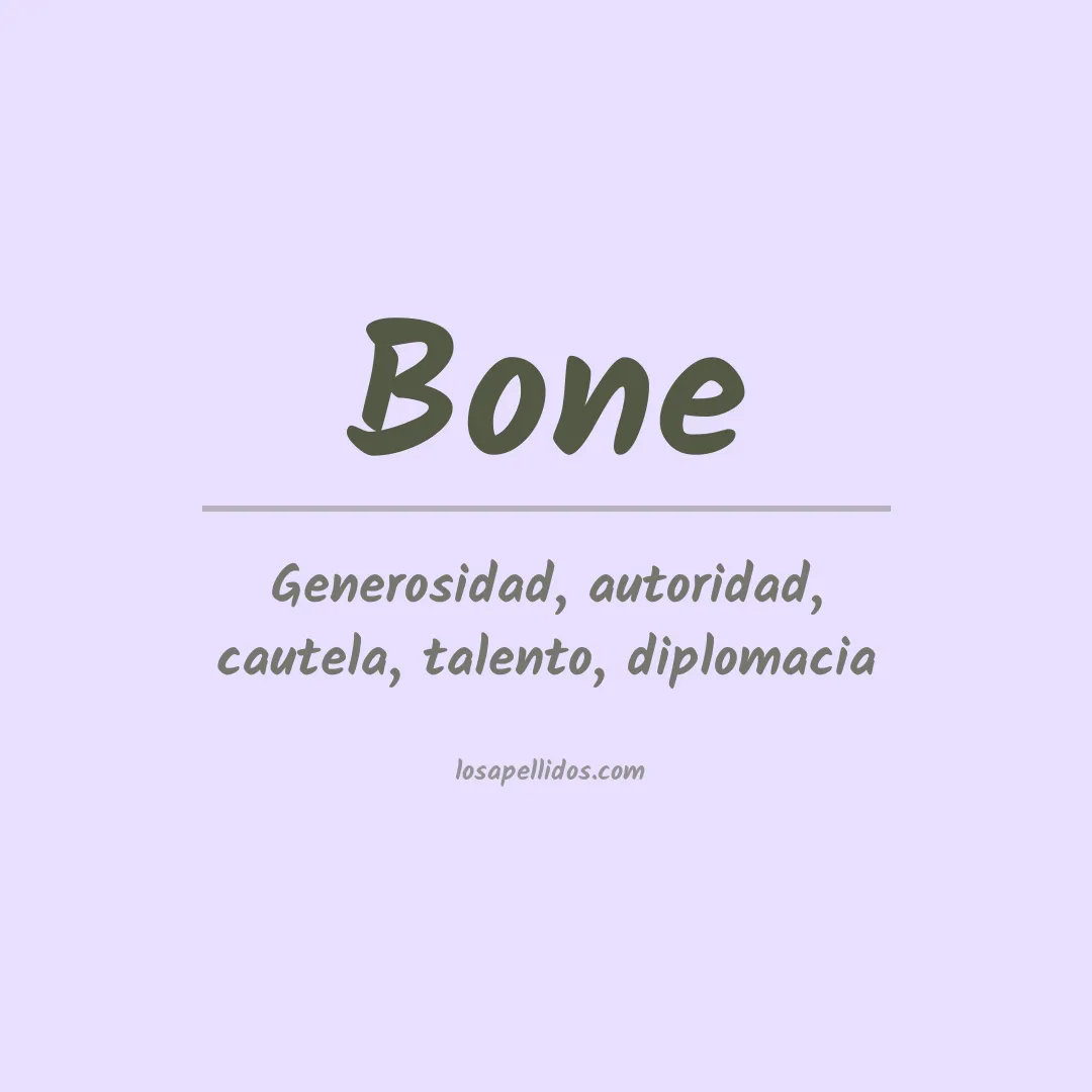 Apellido Bone