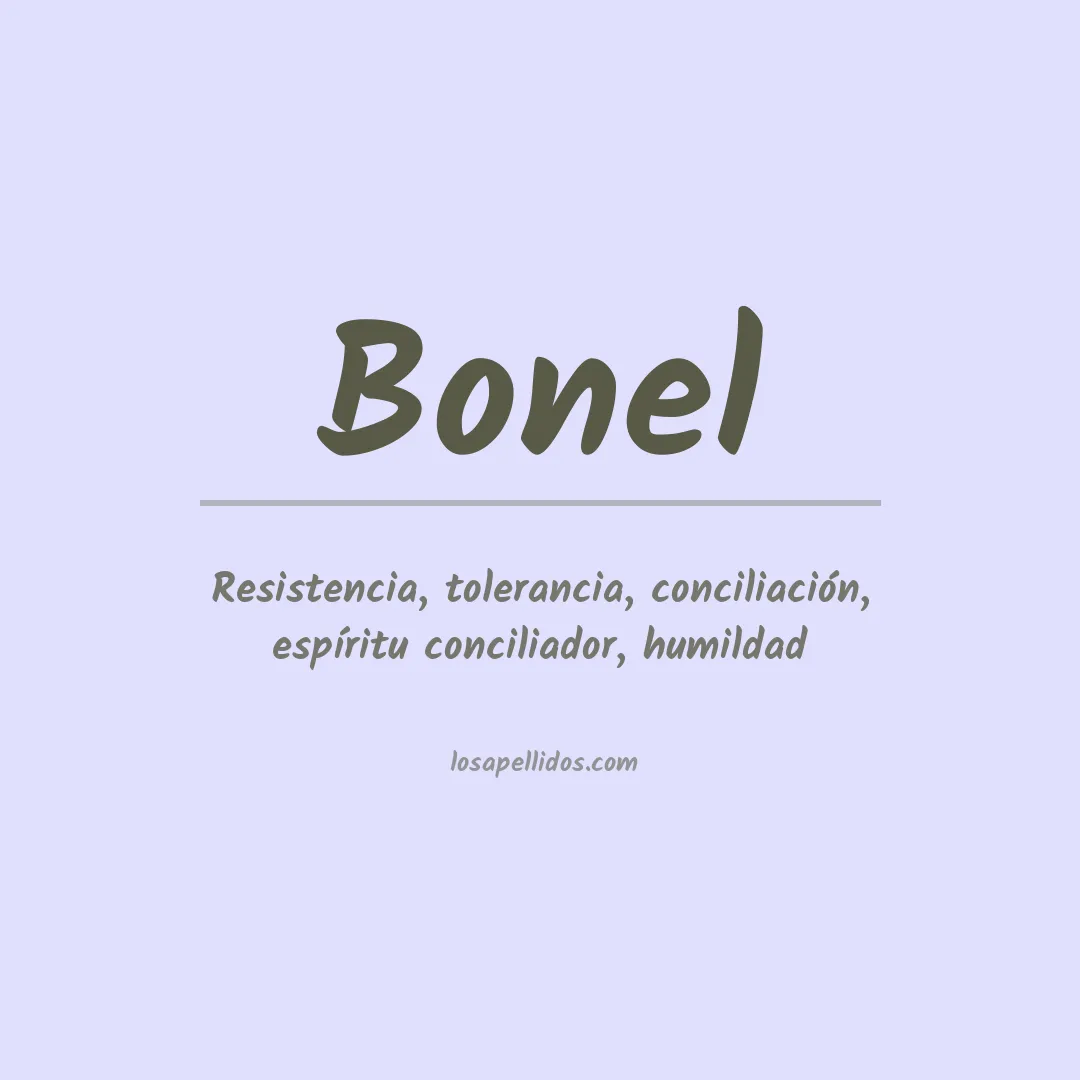Apellido Bonel