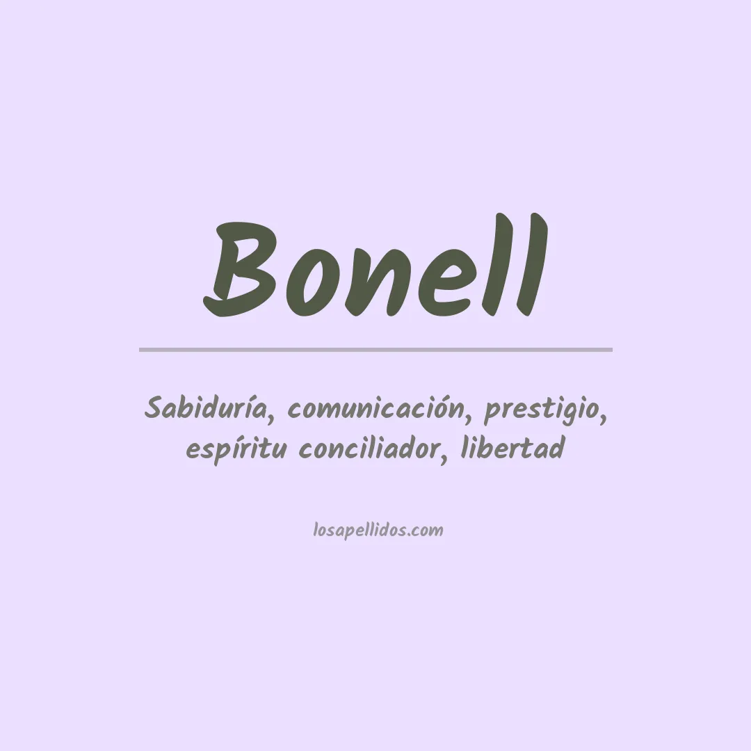Apellido Bonell