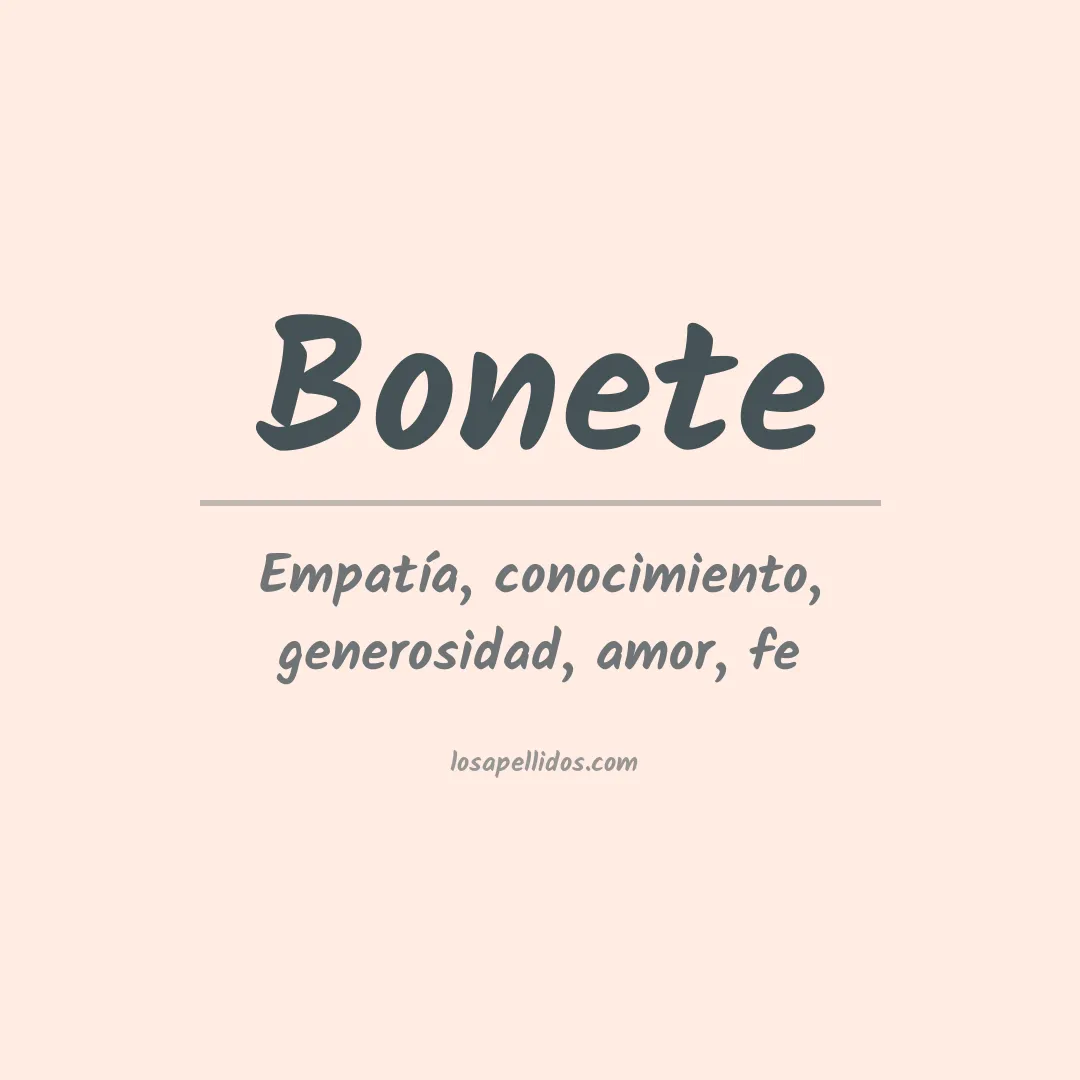 Apellido Bonete
