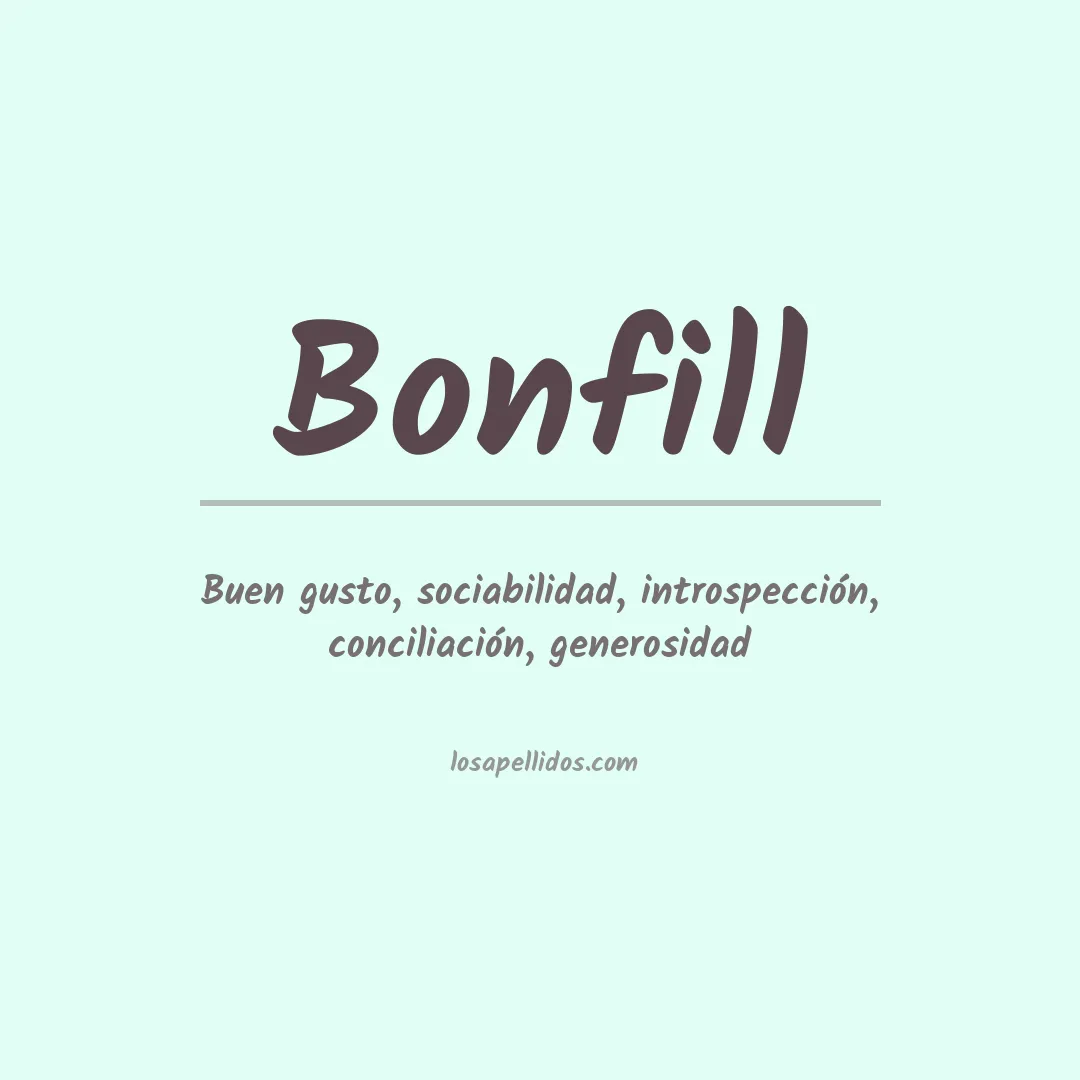 Apellido Bonfill