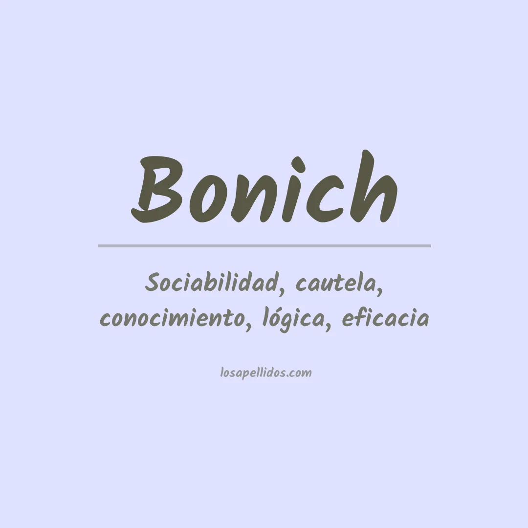 Apellido Bonich