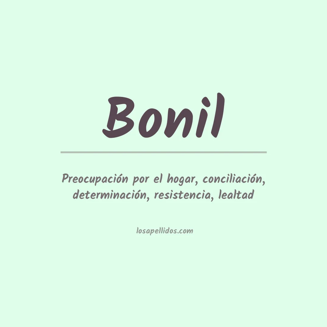 Apellido Bonil