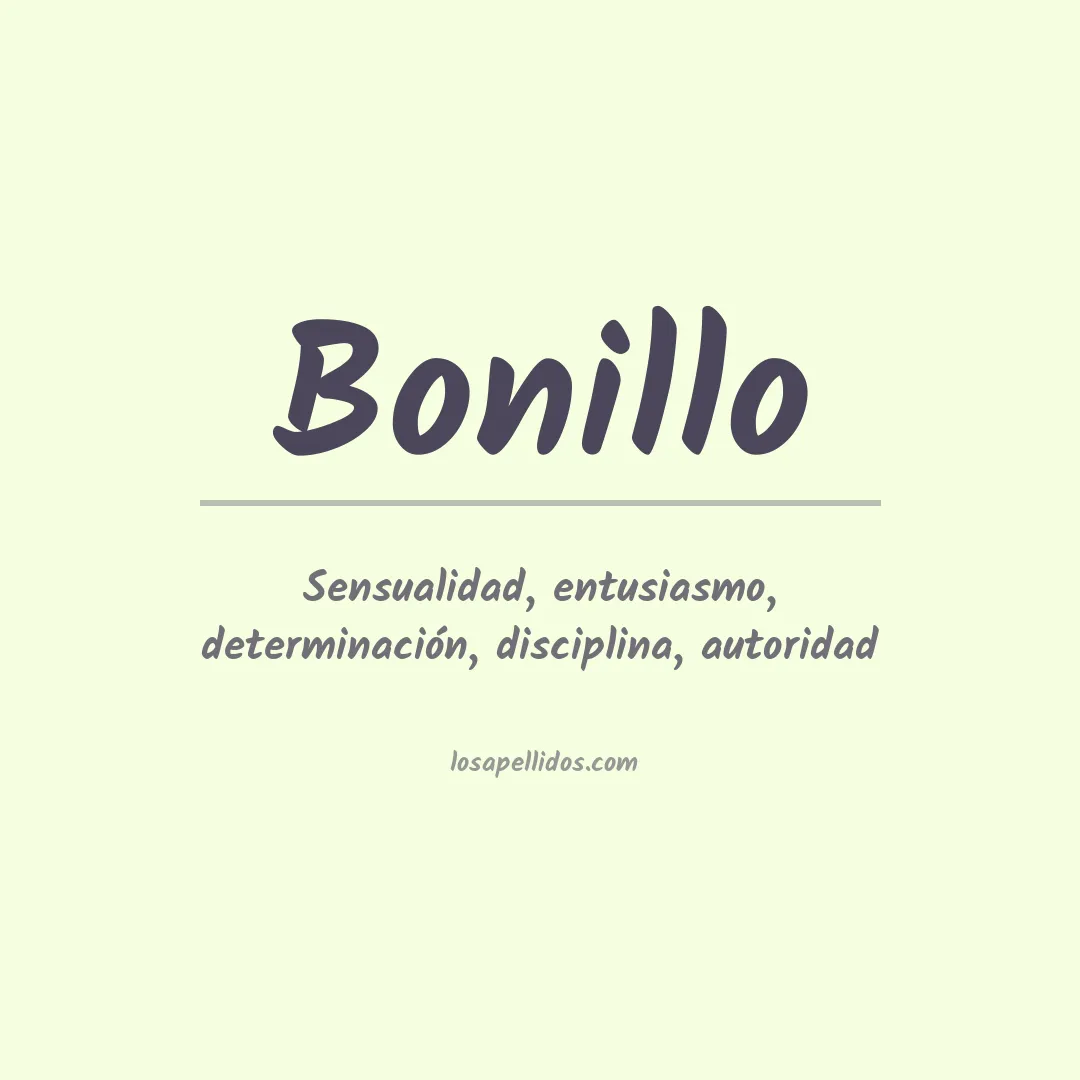 Apellido Bonillo