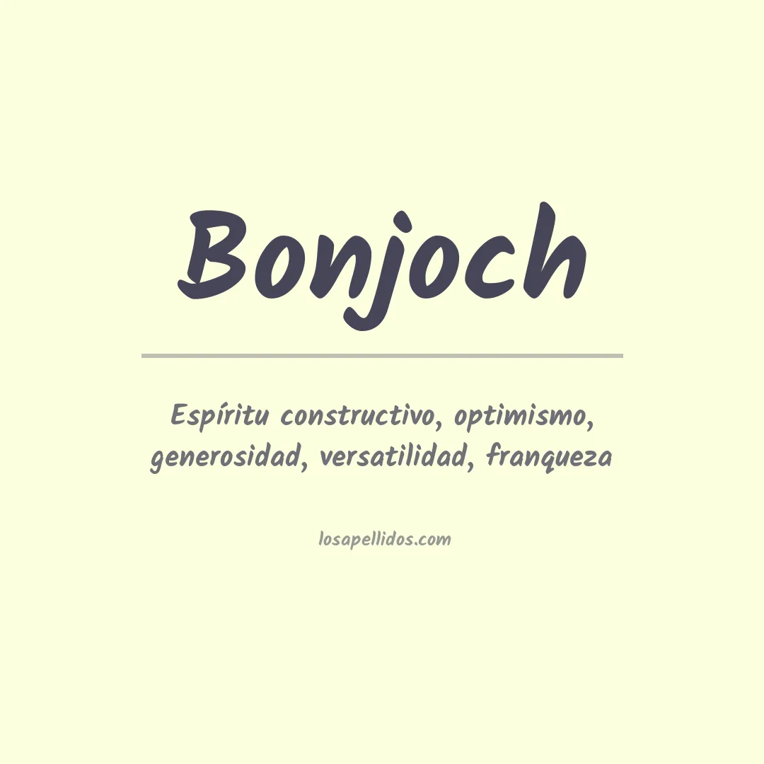 Apellido Bonjoch