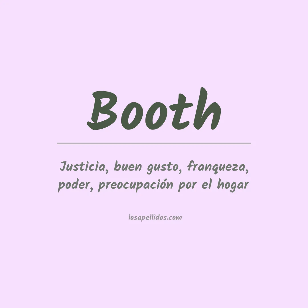 Apellido Booth