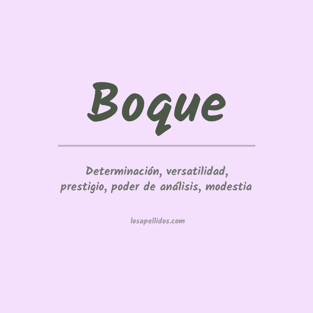 Apellido Boque