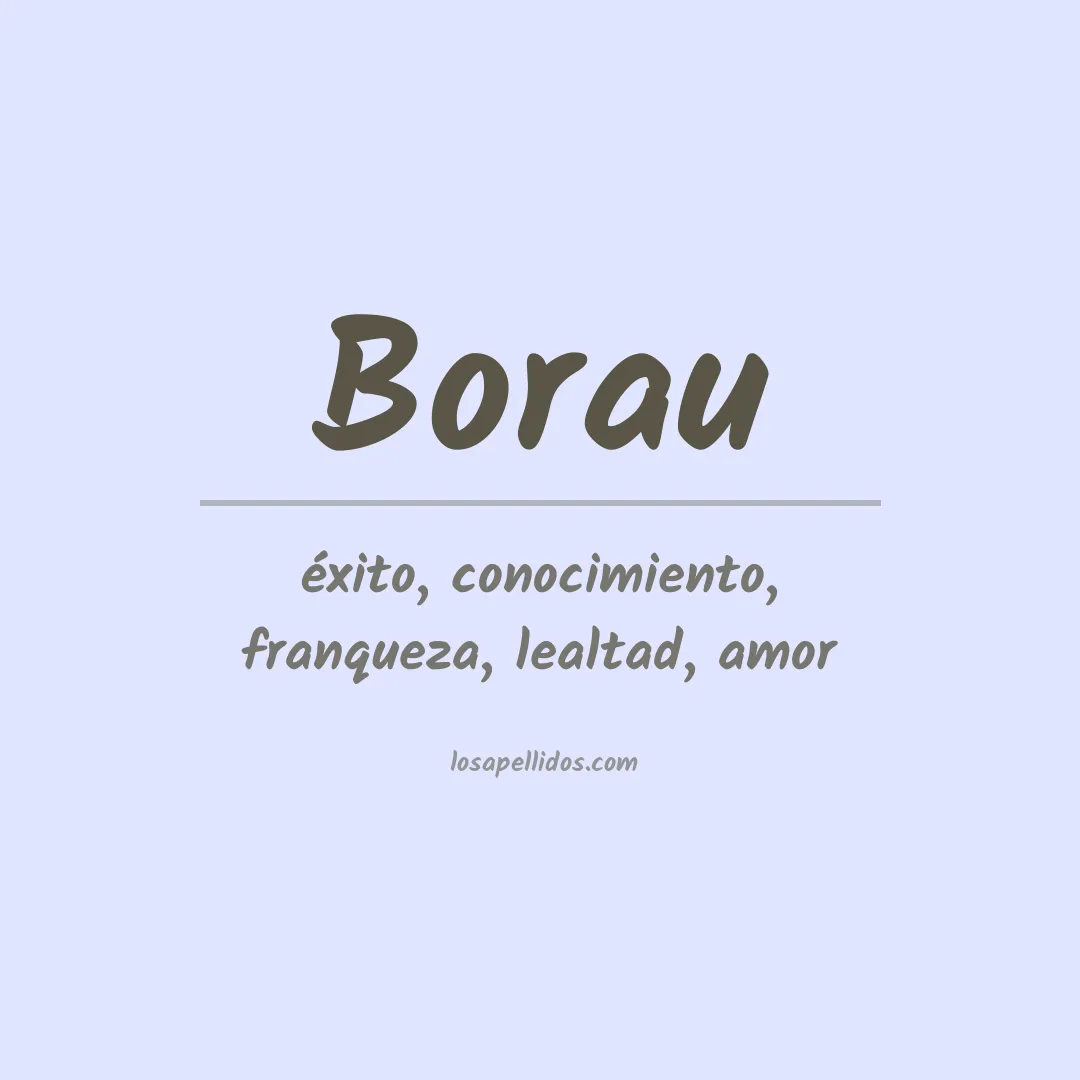 Apellido Borau