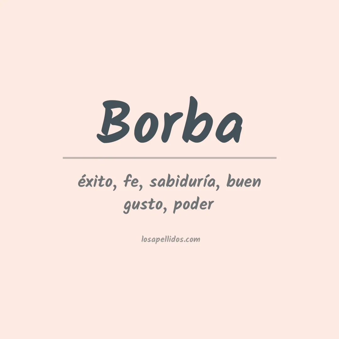 Apellido Borba
