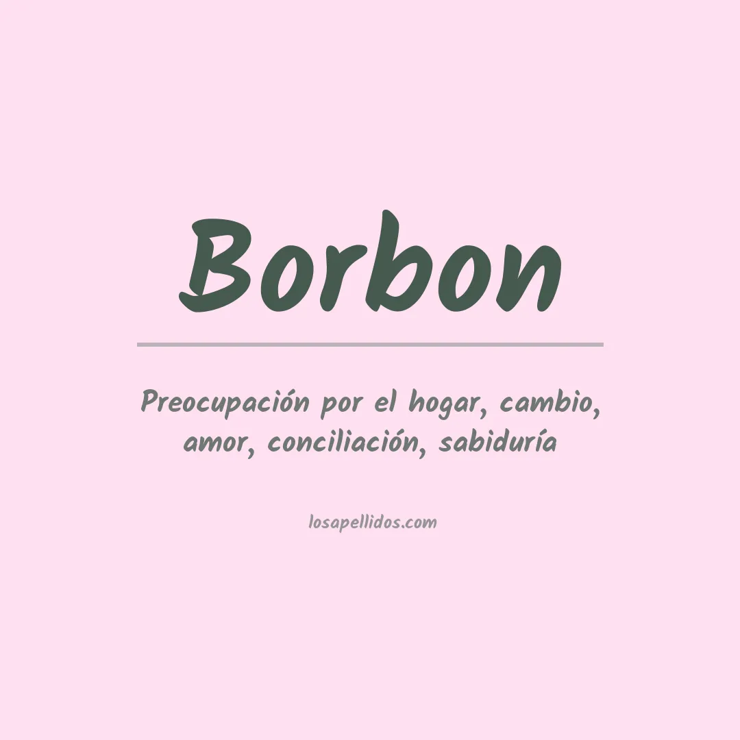 Apellido Borbon
