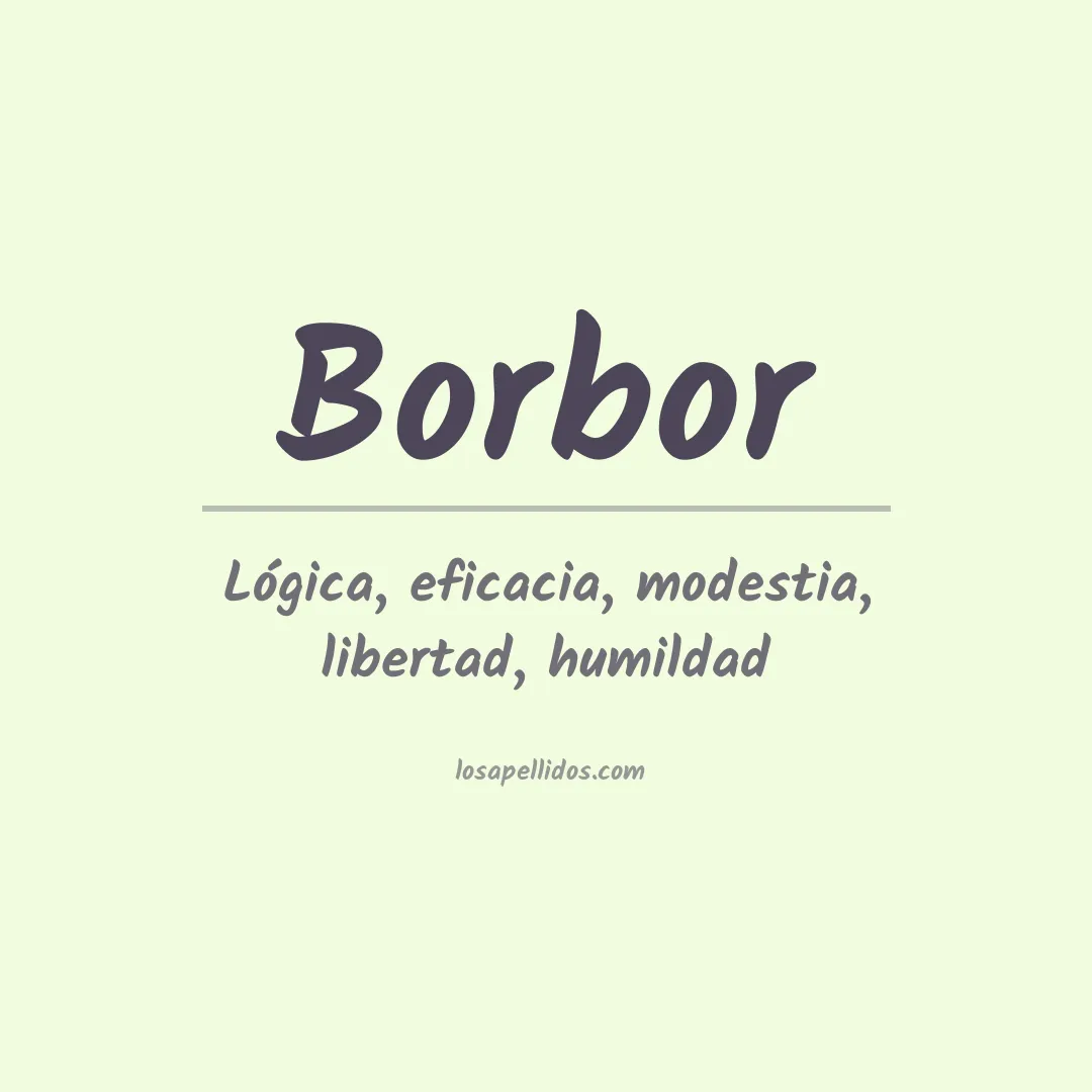 Apellido Borbor