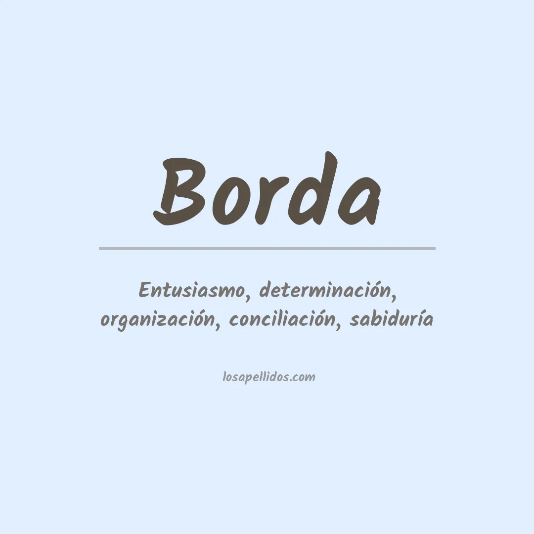 Apellido Borda