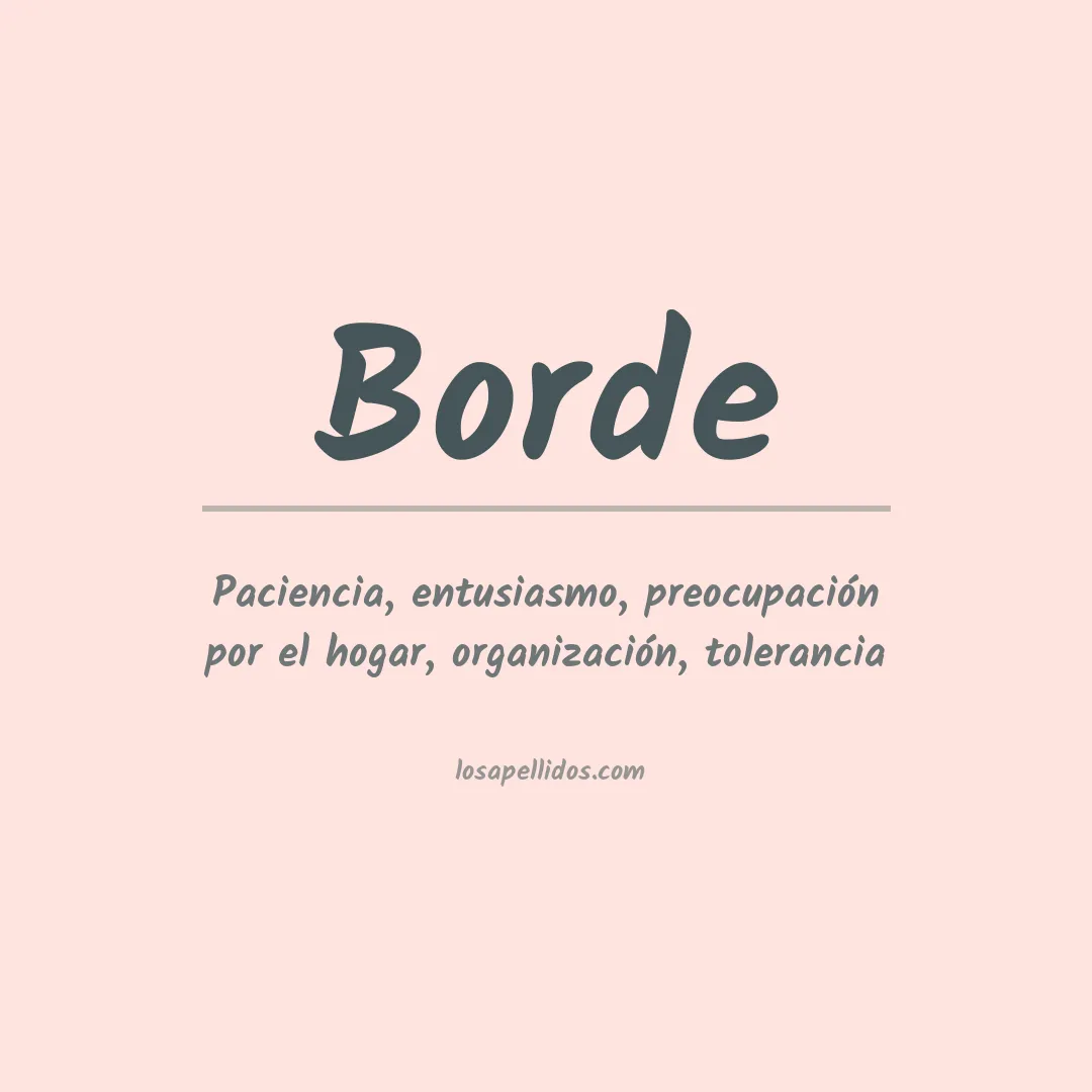 Apellido Borde